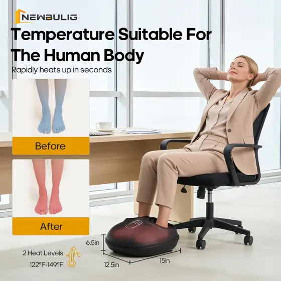 NEWBULIG Foot Massager with Heat,… — Photo 3