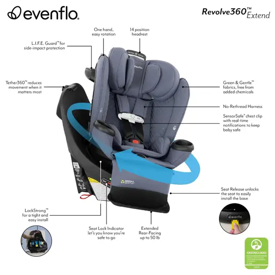 Evenflo Revolve360 Extend All-in-One Rotating… — Photo 3