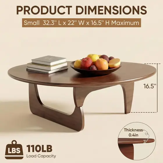 SoulNest Mid Century Small Walnut… — Photo 2