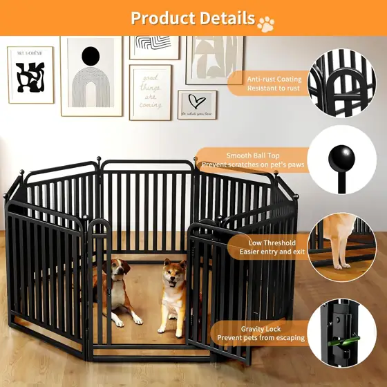 Puppy Playpen Dog Fence -… — Photo 3