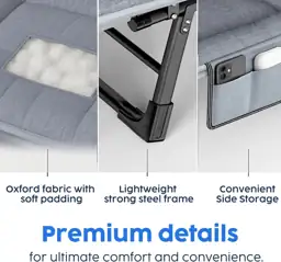 Adjustable Folding Camping Cot with… — Photo 4