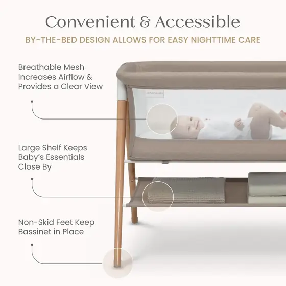 Delta Children Bondi Beechwood Bassinet… — Photo 3