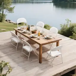 6 Pack White Folding Chairs… — Photo 2