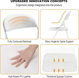 6 Pack White Folding Chairs… — Photo 4