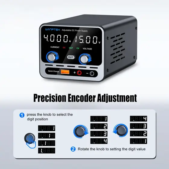DC Power Supply 0-15V/0-4A Adjustable,… — Photo 2