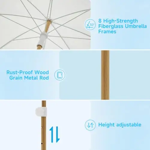 7.5FT Boho Patio Umbrella with… — Photo 2