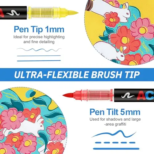 Guangna Acrylic Paint Markers, Brush… — Photo 4