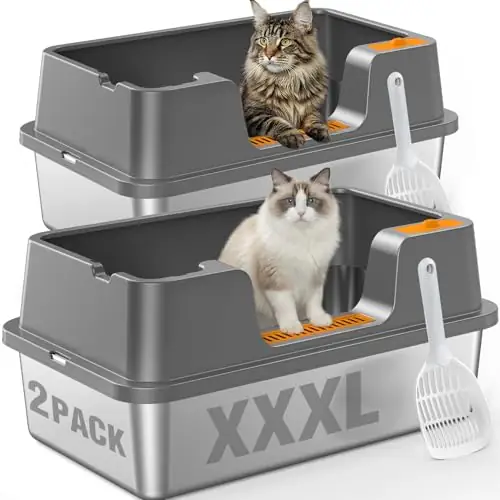 ORELEY 2-Pack Stainless Steel Litter… — Photo 1