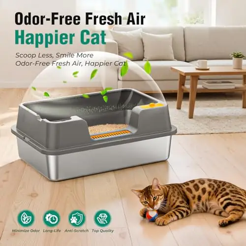 ORELEY 2-Pack Stainless Steel Litter… — Photo 4