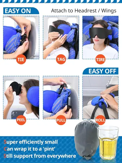 SARISUN Travel Pillows for Airplanes,… — Photo 4