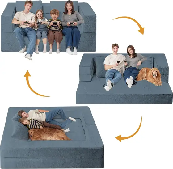 Futon Sofa Bed with Pillow,… — Photo 4