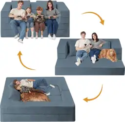 Futon Sofa Bed with Pillow,… — Photo 4