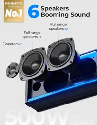 KEMIMOTO 6-Speaker Metal UTV Sound… — Photo 2