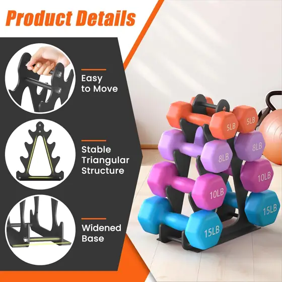 4-Tier Dumbbell Rack for 1-15… — Photo 4