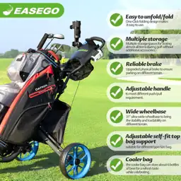 EASEGO Golf Push Cart 3-Wheel… — Photo 4