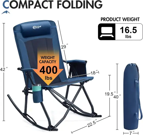 Portal Oversized Folding Rocking Camping… — Photo 3