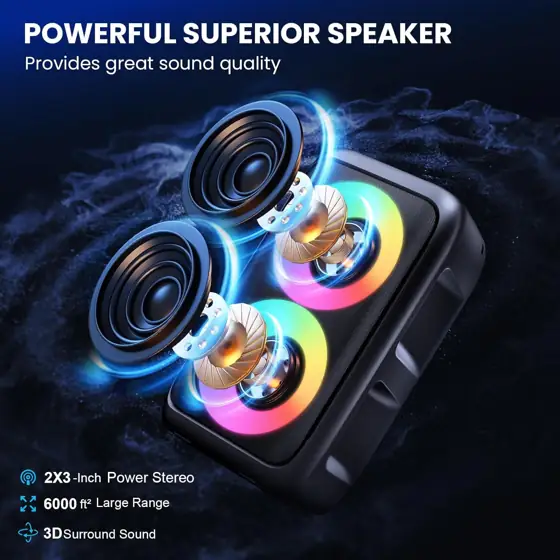Bluetooth Speaker with 2 Wireless… — Photo 3