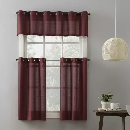 Mainstays Solid Semi Sheer Curtain… — Photo 1