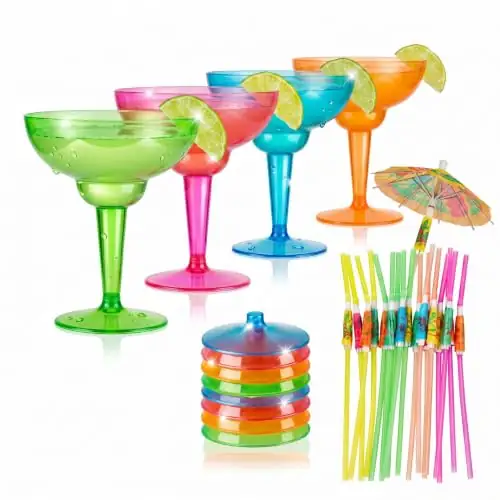 120 Pcs Multicolor Plastic Margarita… — Photo 1