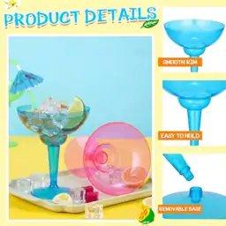 120 Pcs Multicolor Plastic Margarita… — Photo 3