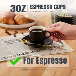 Lareina Porcelain 3-Ounce Espresso Cups,… — Photo 2