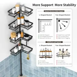 KEGII Corner Shower Caddy Tension… — Photo 3