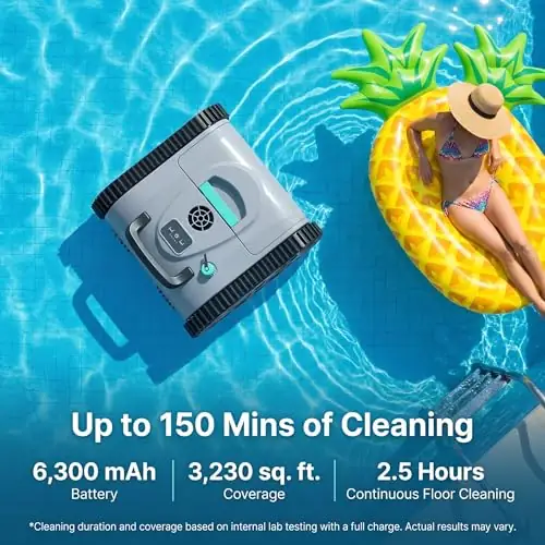 Cordless Pool Cleaner Robot: Walls… — Photo 2