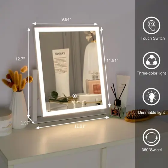12-Inch Vanity Mirror with Lights,… — Photo 2