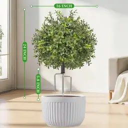 EREAL 24' Artificial Boxwood Topiary,… — Photo 3