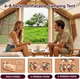 9.8x8.7ft Heightened Inflatable Glamping Tent,… — Photo 2