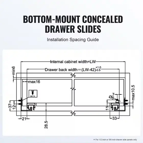 21 in. Drawer Bottom Side-Mount… — Photo 2