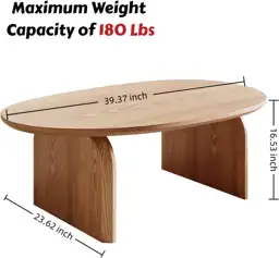 Honyee Small Oval Coffee Table,… — Photo 2
