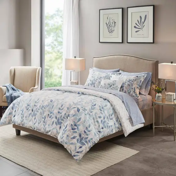 Thelma 8-Piece Blue Queen Reversible… — Photo 2