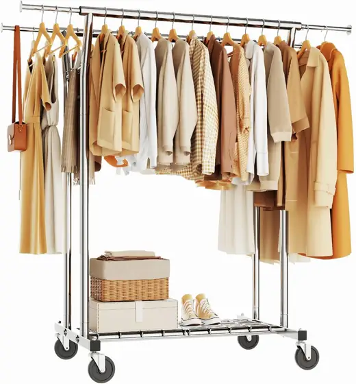 HYSEYY Heavy Duty Rolling Clothes… — Photo 1