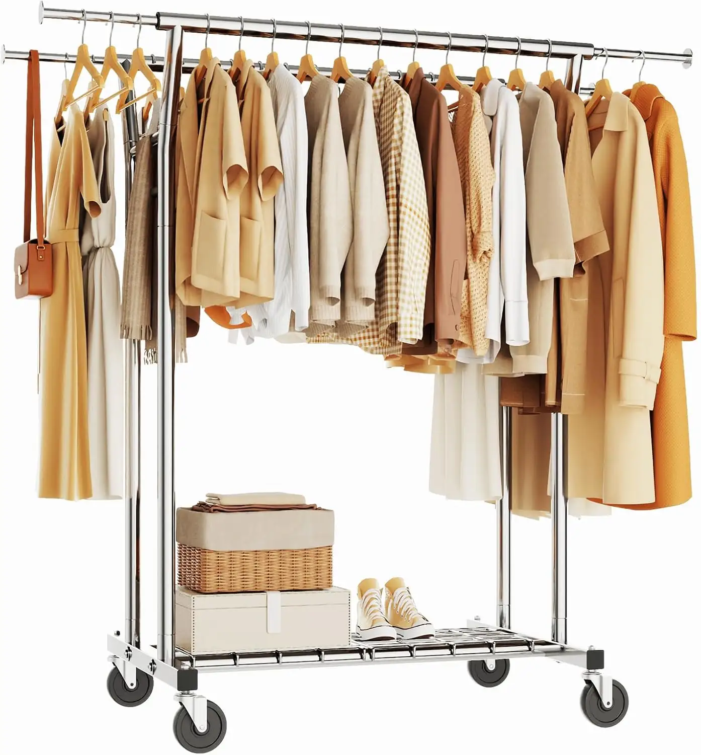 HYSEYY Heavy Duty Rolling Clothes… — Photo 1