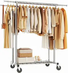 HYSEYY Heavy Duty Rolling Clothes… — Photo 1