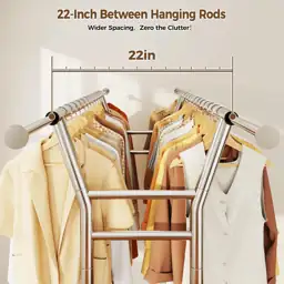 HYSEYY Heavy Duty Rolling Clothes… — Photo 3