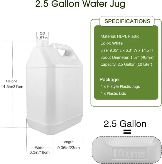 2.5 Gallon Water Jug, F-Style… — Photo 2