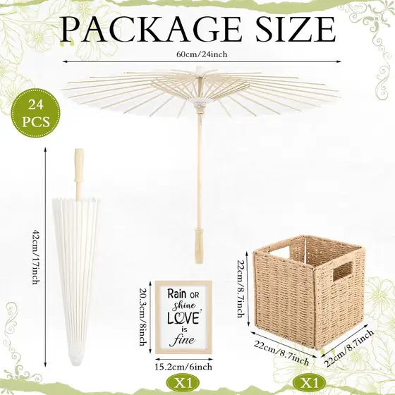 24 Pack Paper Umbrellas for… — Photo 2