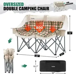 Double Camping Chair, Oversized 2-Person… — Photo 2