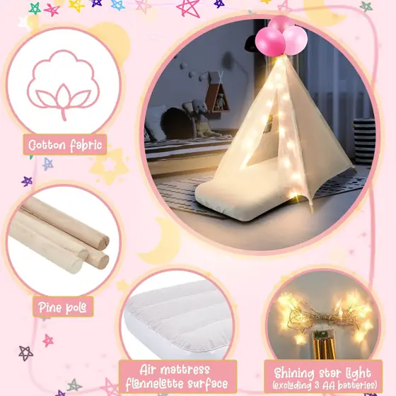 Lemosa 4 Pack Kids Teepee… — Photo 3