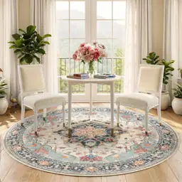 RELEANY Washable Area Rug, Round… — Photo 3