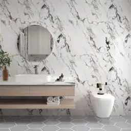 Boobest 48"x354" Glossy White Marble… — Photo 2