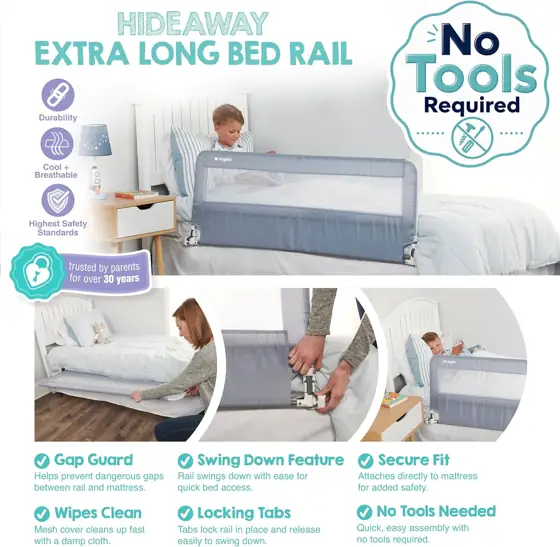 Regalo 54" Hideaway Bed Rail… — Photo 3