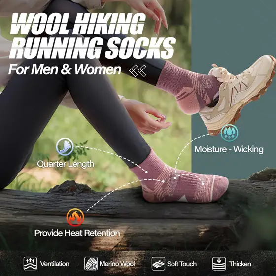 ANTSANG Merino Wool Quarter Ankle… — Photo 2