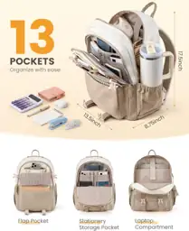 LOVEVOOK School Backpack for Teens,… — Photo 3