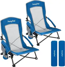 SUNNYFEEL Folding Low Beach Chair… — Photo 1