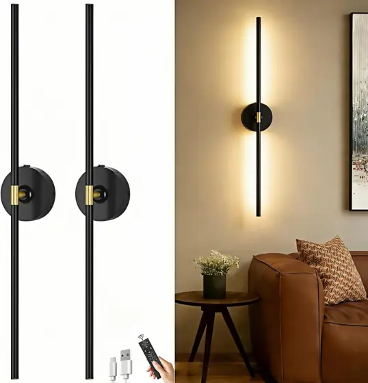 Battery Operated Wall Sconce 10000mAh… — Photo 1
