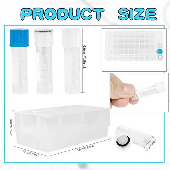 150 Pcs 2 ml Plastic… — Photo 2
