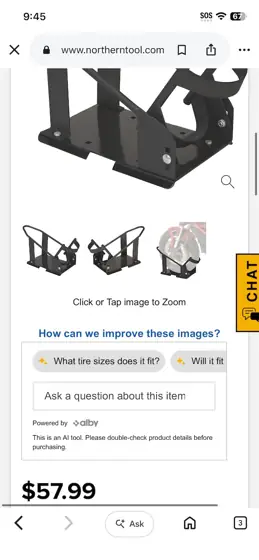 Self-Locking Motorcycle Wheel Chock — Photo 1